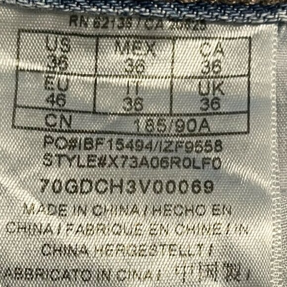 Guess Men’s Camo Patch Distressed Jeans Size 36 Light Wash Straight Leg - Picture 11 of 13